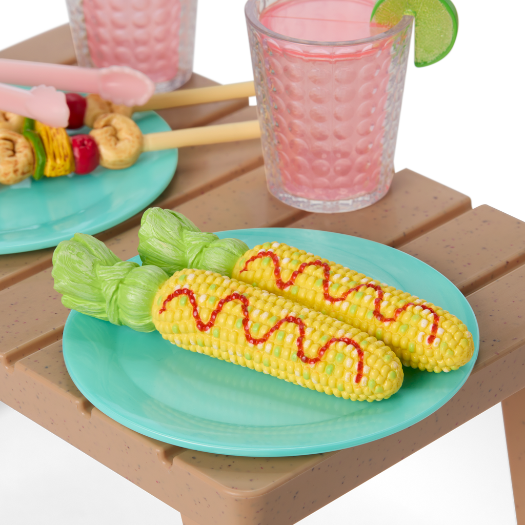 Raquel's™ Beach Chairs & Barbecue Set for 18-inch Dolls (Girl of the Year™ 2026) D1