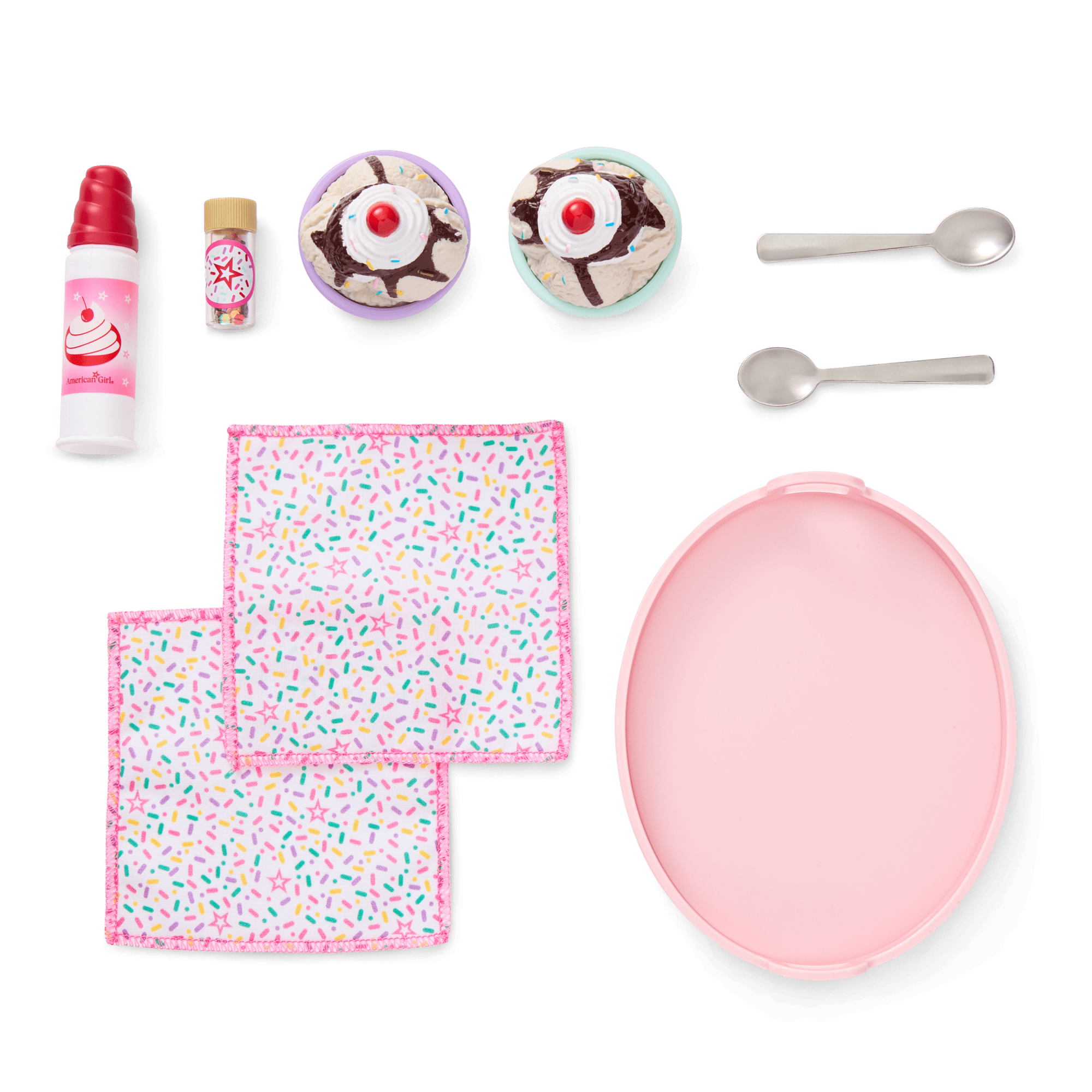 Sundaes for Two Set for 18-inch Dolls E4