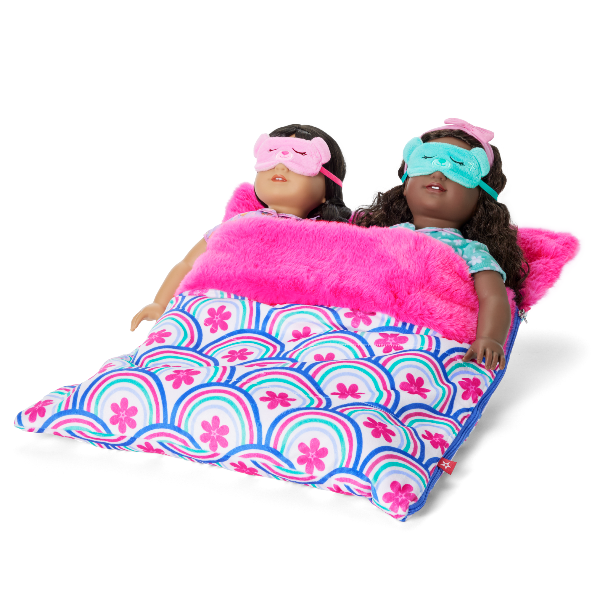 Best Sleepover Ever! Sleeping Bag Set for Two 18-inch Dolls F8