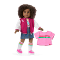 Truly Me™ 18-inch Doll #112 with curly dark-brown hair E2