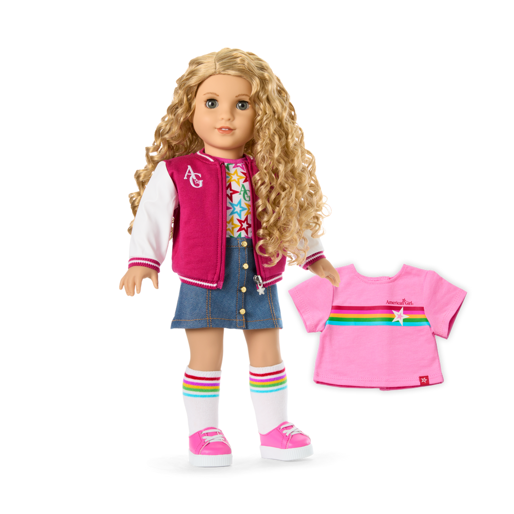 Truly Me™ 18-inch Doll #115 with curly blonde hair A3