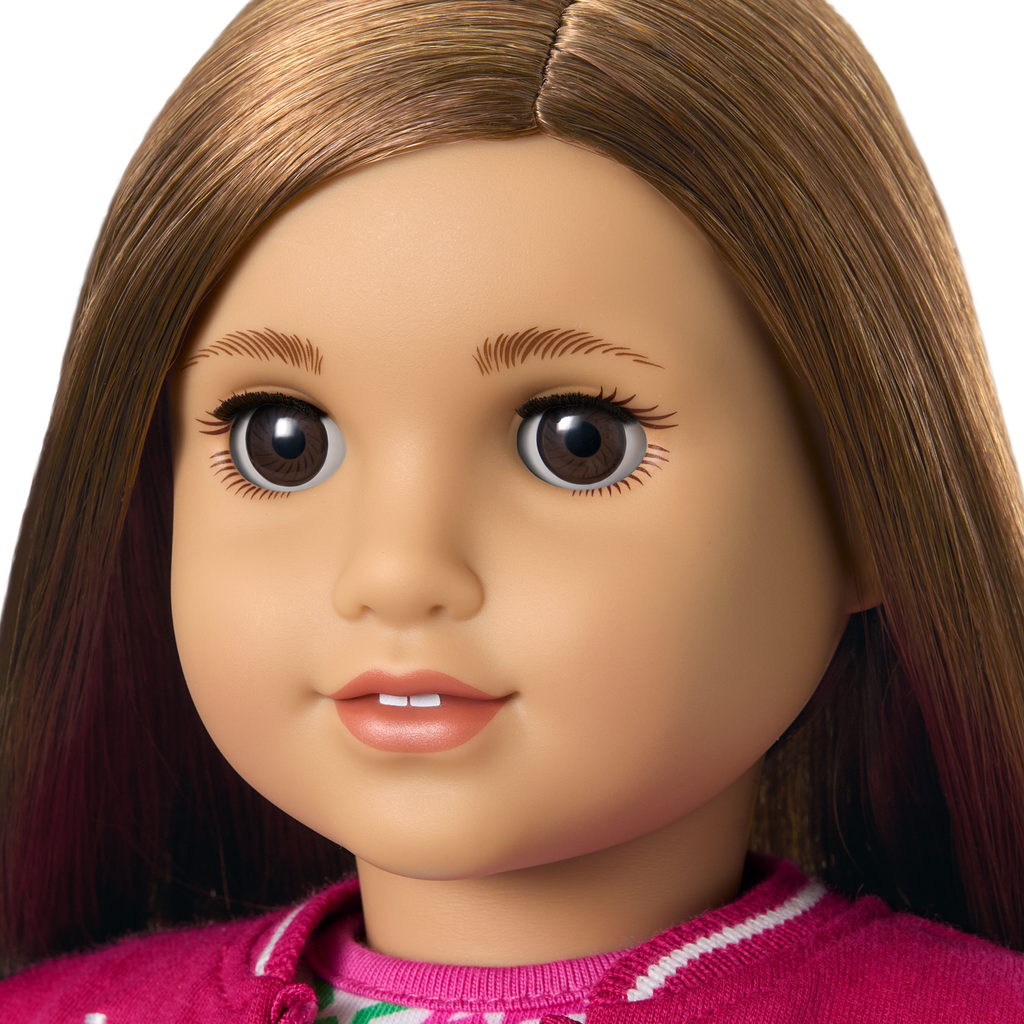 Truly Me™ 18-inch Doll #107 with straight brown hair F2