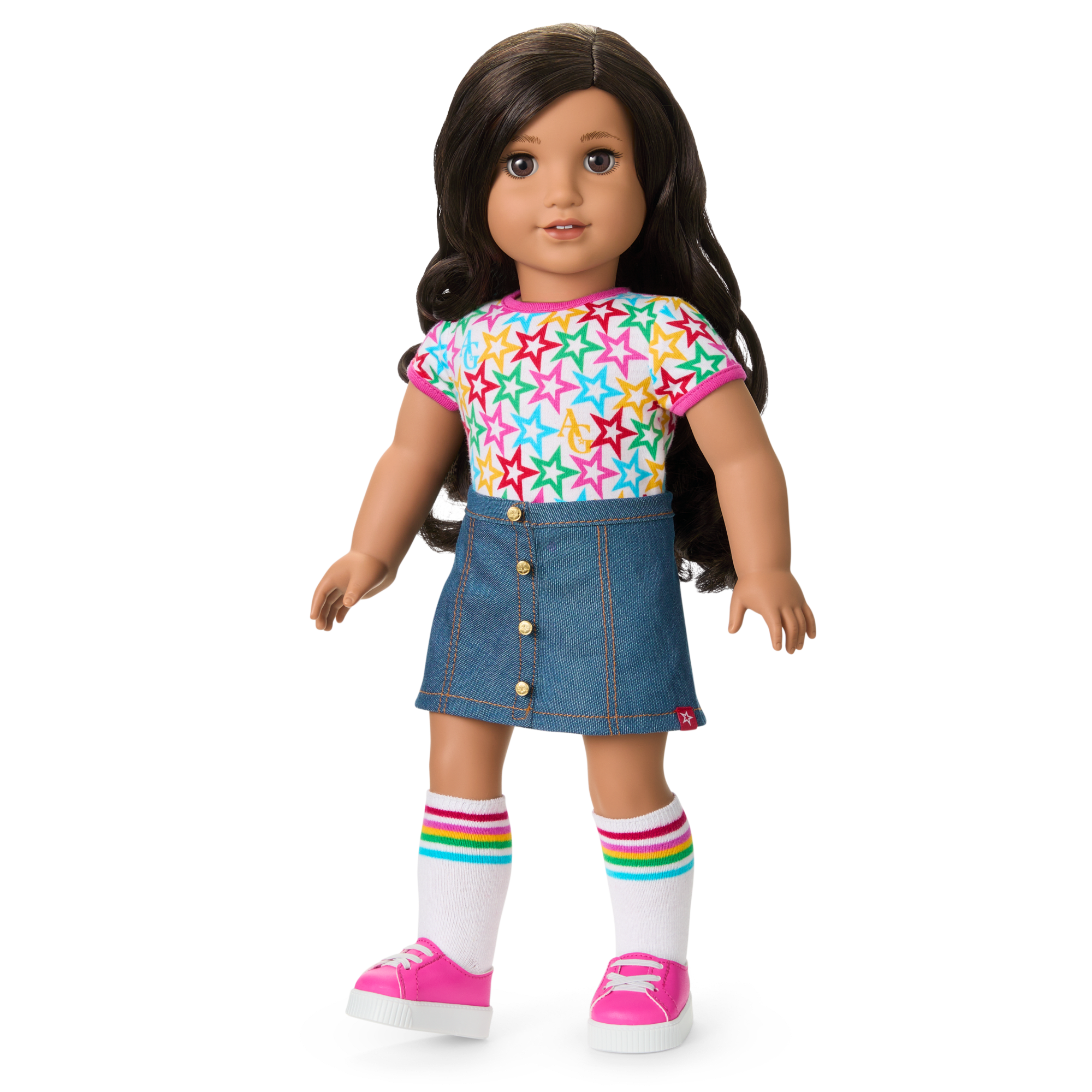 Truly Me™ 18-inch Doll #108 with curly black-brown hair B5