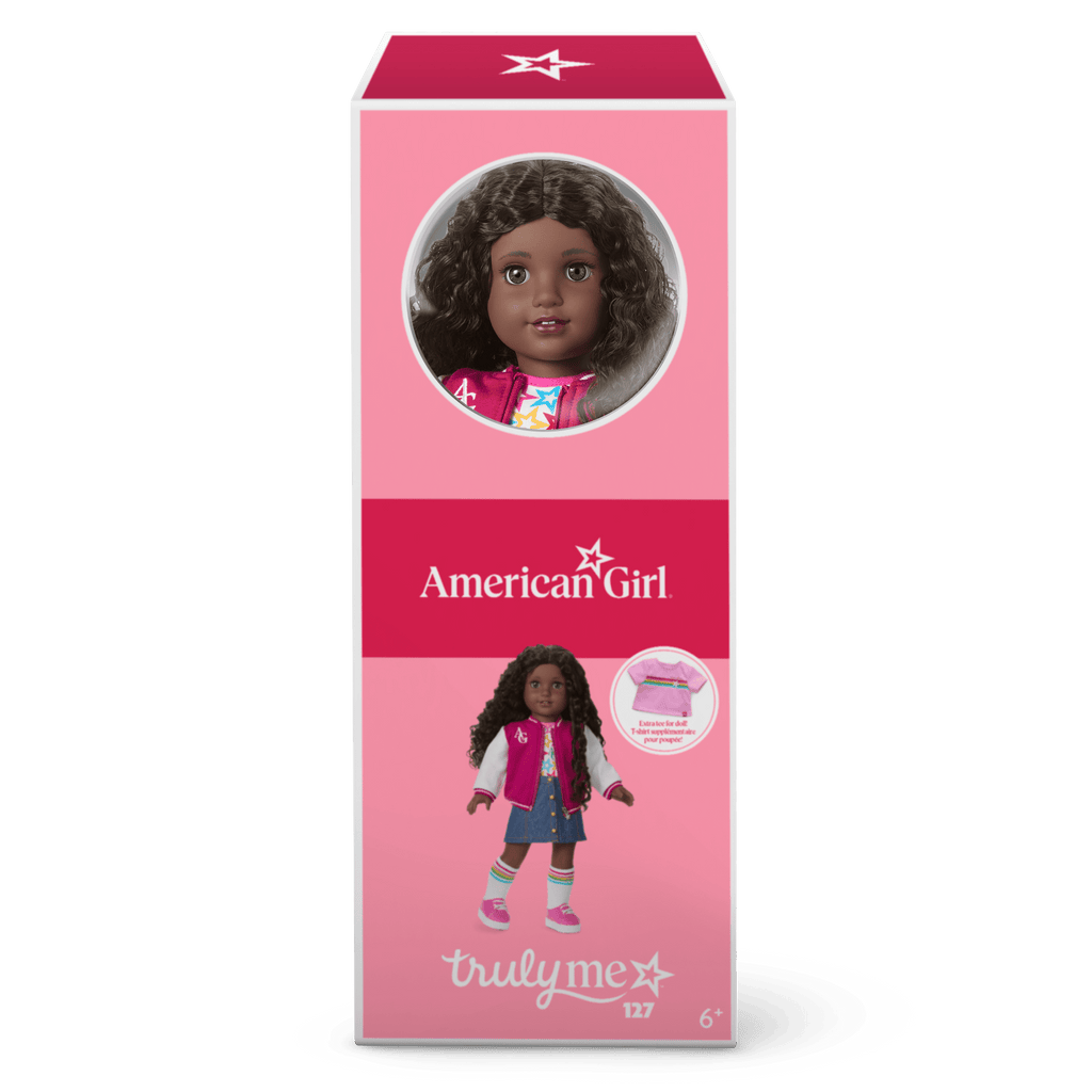 Truly Me™ 18-inch Doll #127 with curly dark-brown hair A2