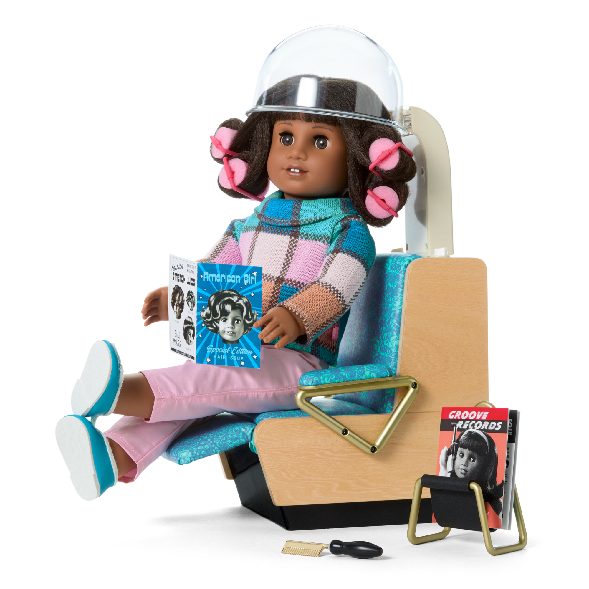 Melody’s™ Salon Chair & Accessories for 18-inch Dolls (Historical Characters) D3