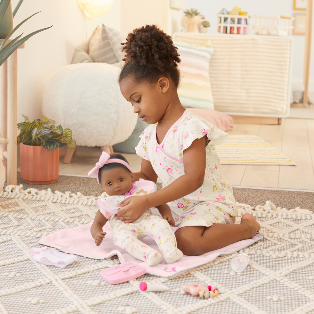 Bitty Baby® Doll #1 with black hair Care & Play Set F8