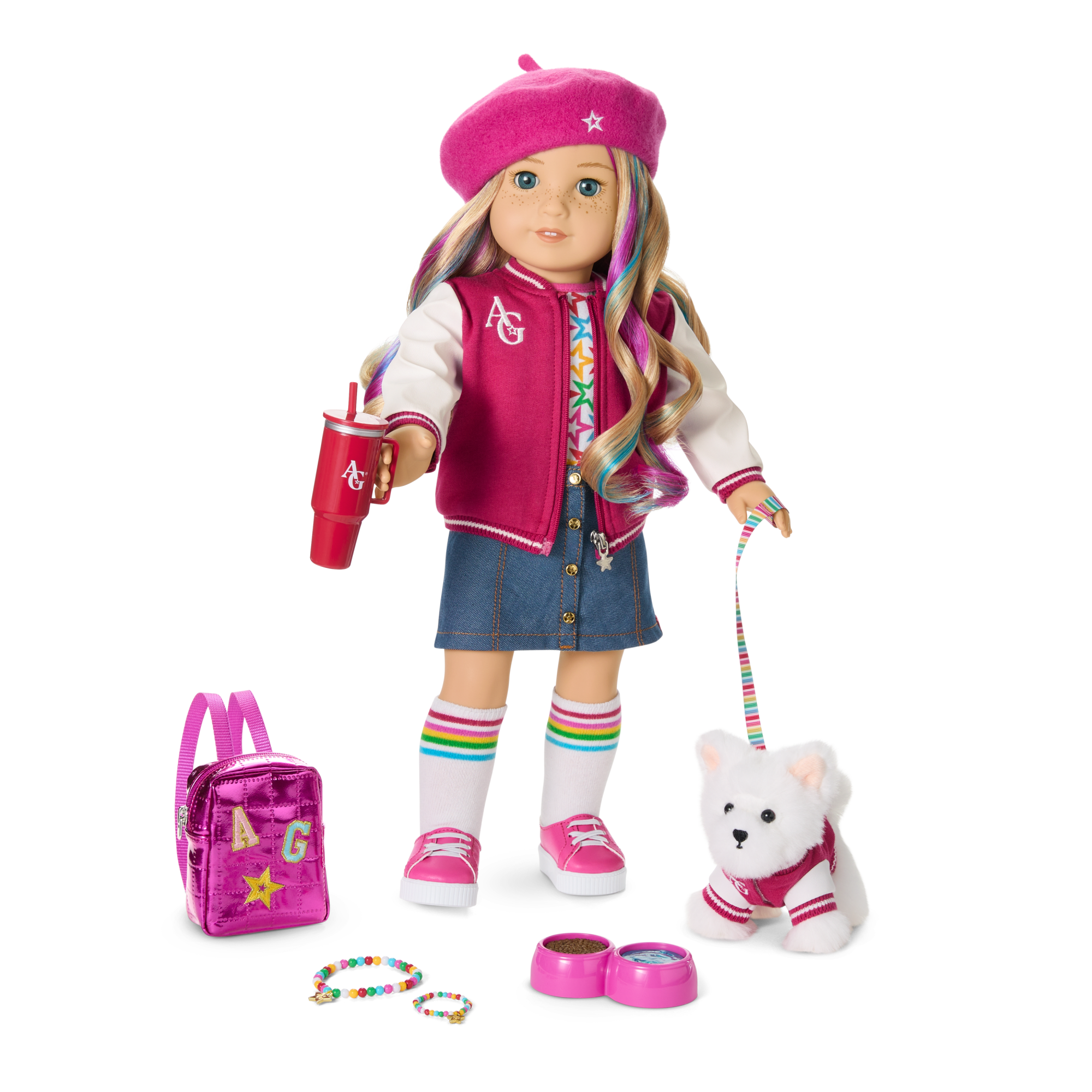 Truly Me™ 18-inch Doll #110 with wavy blonde hair A5