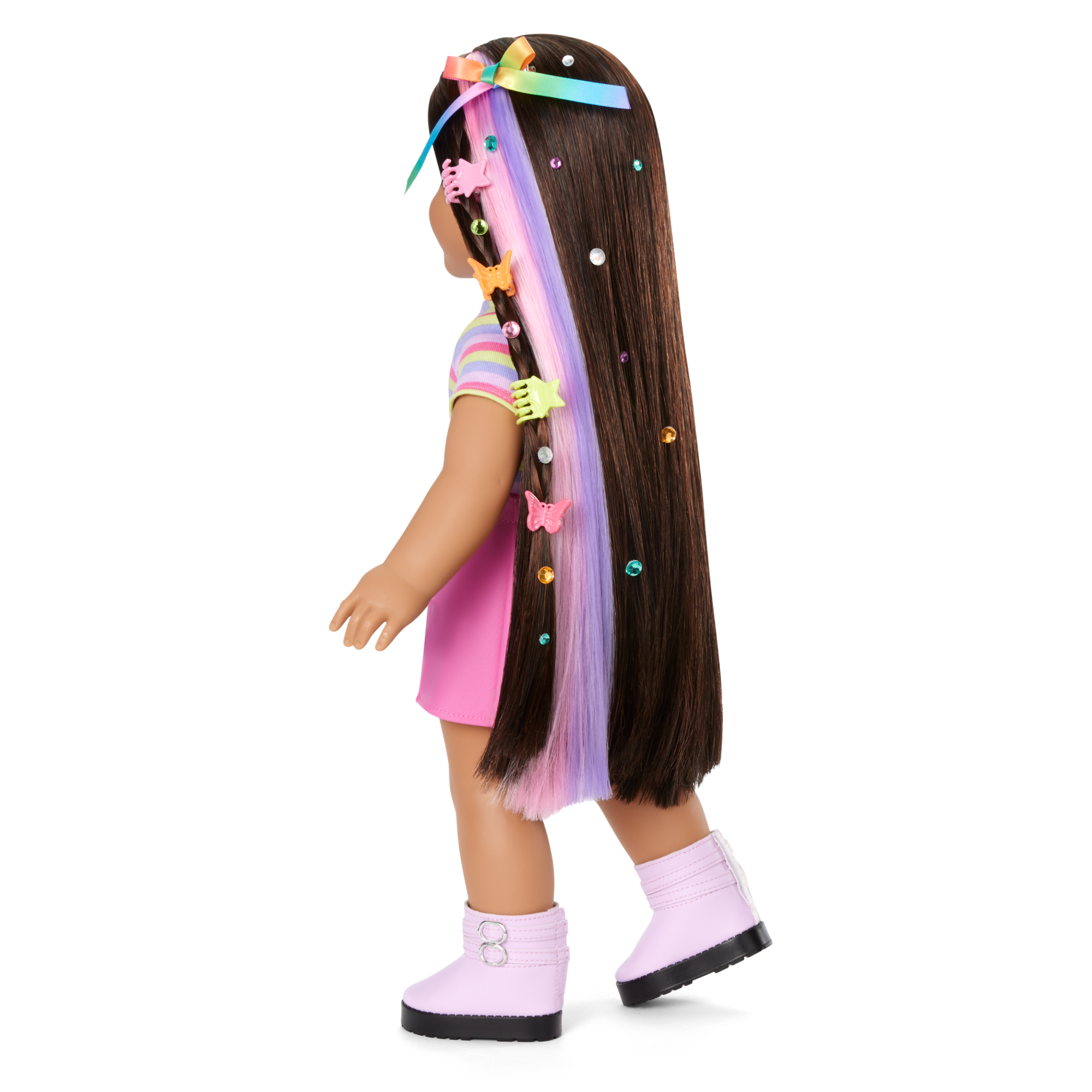 Long Hair Looks™ by Truly Me™ 18-inch Doll #134 & hair accessories E3