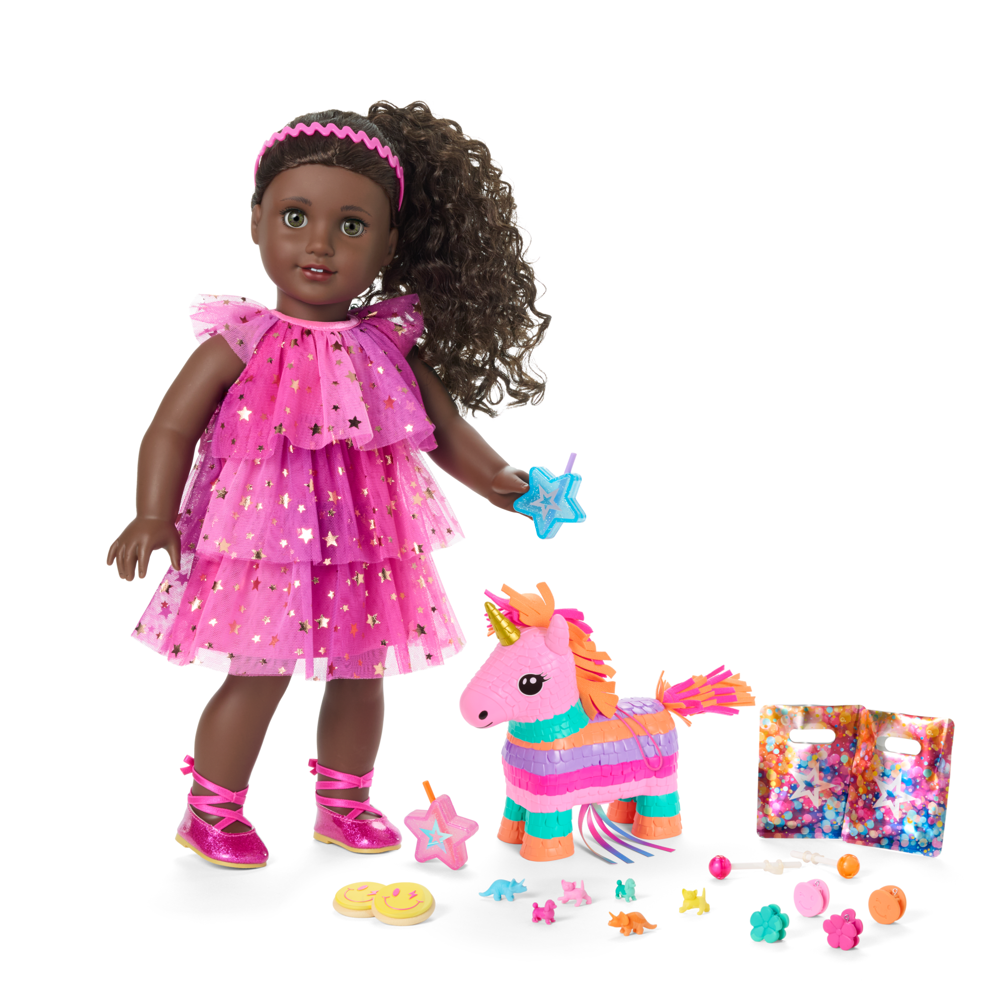 Unicorn Piñata & Party Accessories for 18-inch Dolls B1