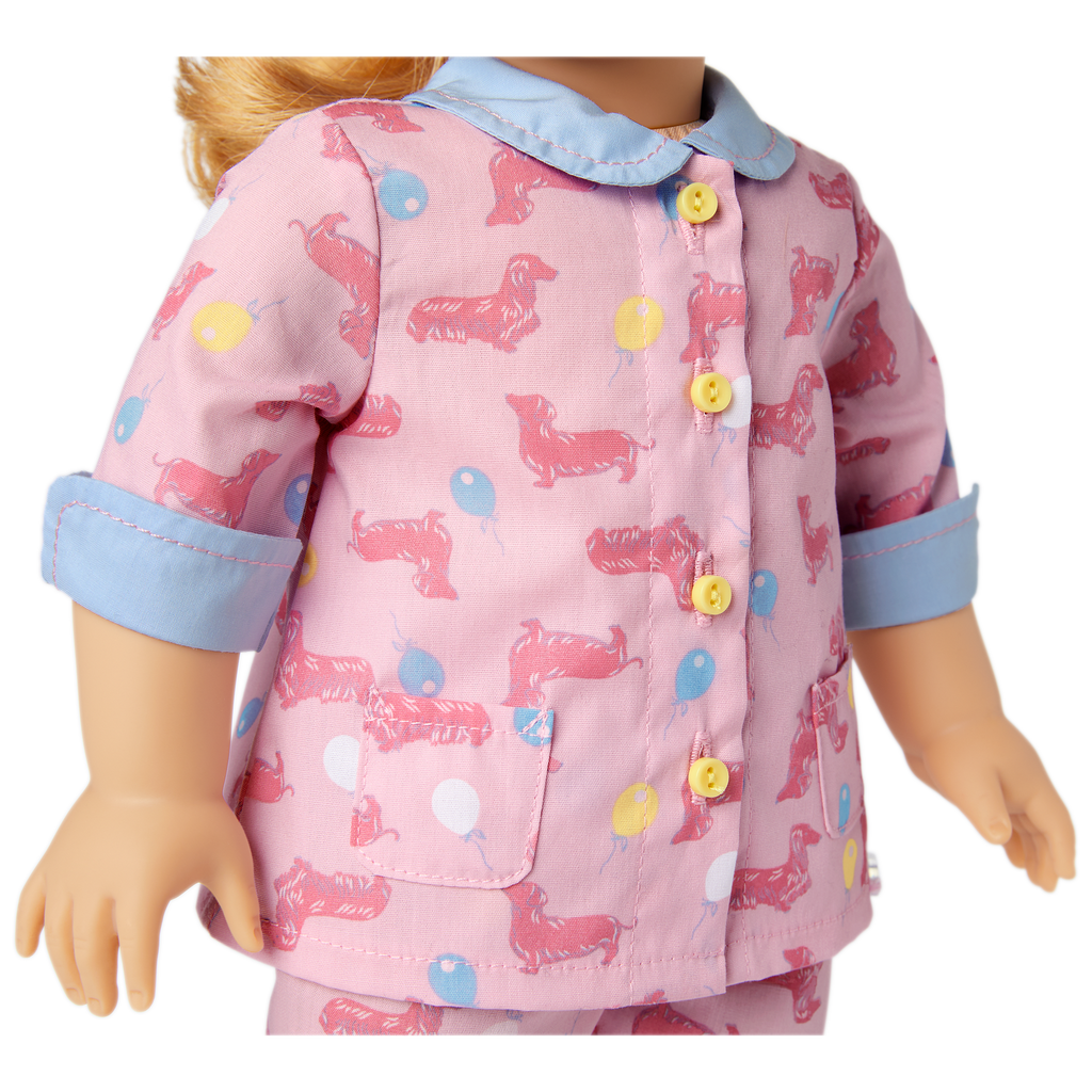 Maryellen’s™ Dachshund Pajamas for 18-inch Dolls (Historical Characters) A7