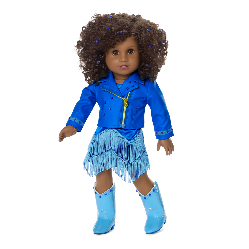 September Sapphire Sparkle Outfit for 18-inch Dolls C2