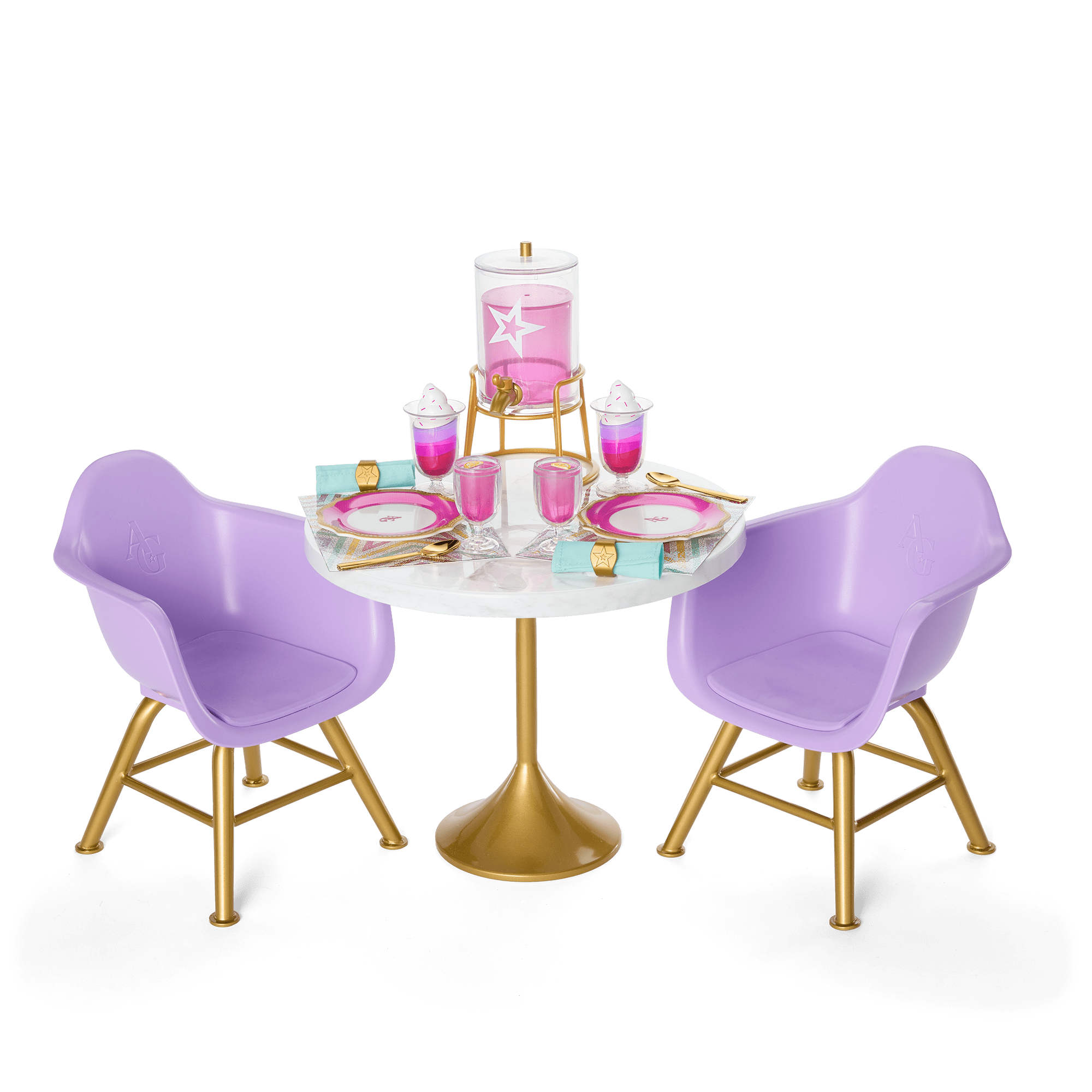 Kitchen Table for Two Set for 18-inch Dolls D0