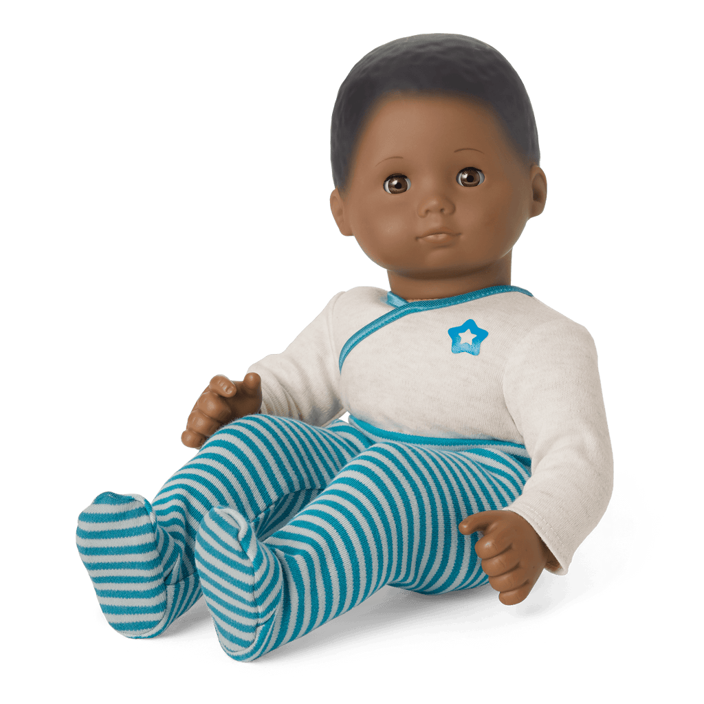 Bitty Baby® Doll #1 with black hair in Soft Blue B0