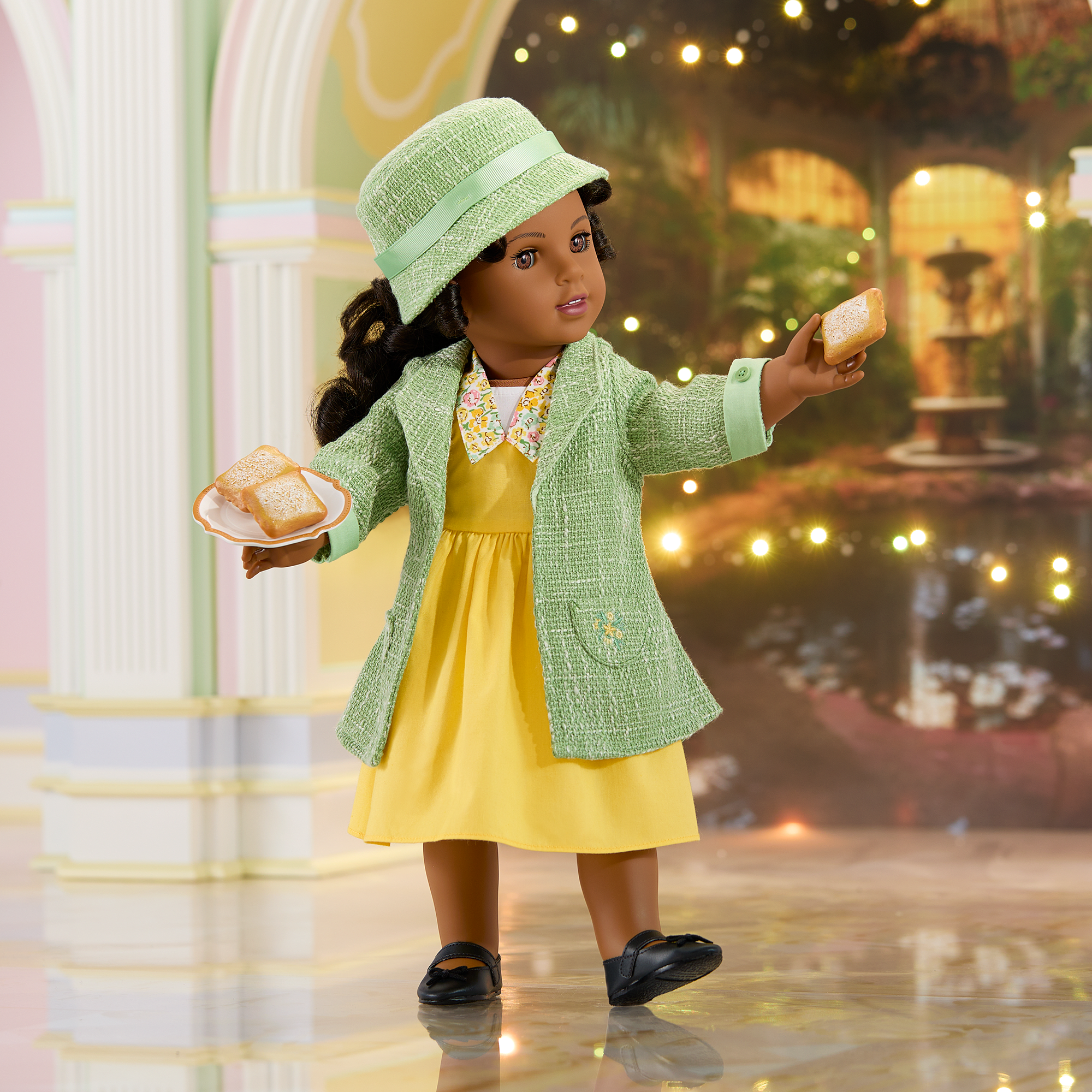 American Girl® Disney Princess Tiana Work Dress & Accessories for 18-inch Dolls E2
