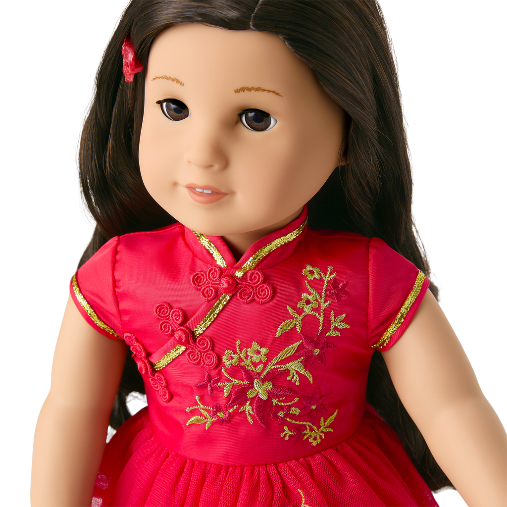 Lunar New Year's Celebration Outfit for 18-inch Dolls E0
