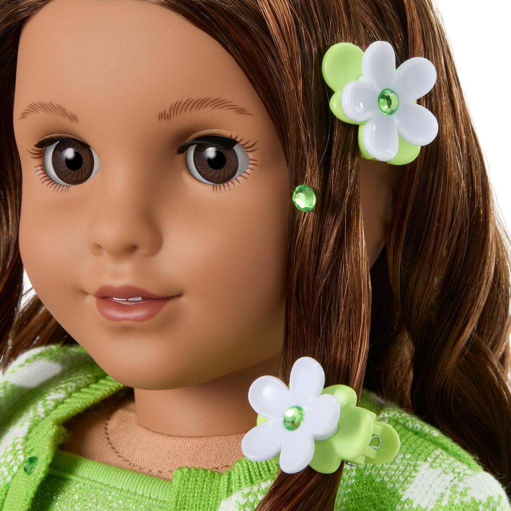August Peridot Glow Outfit for 18-inch Dolls F6