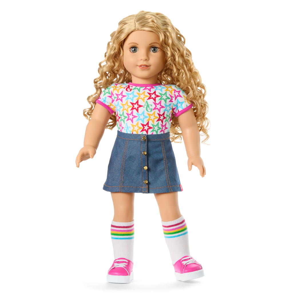 Truly Me™ 18-inch Doll #115 with curly blonde hair A3