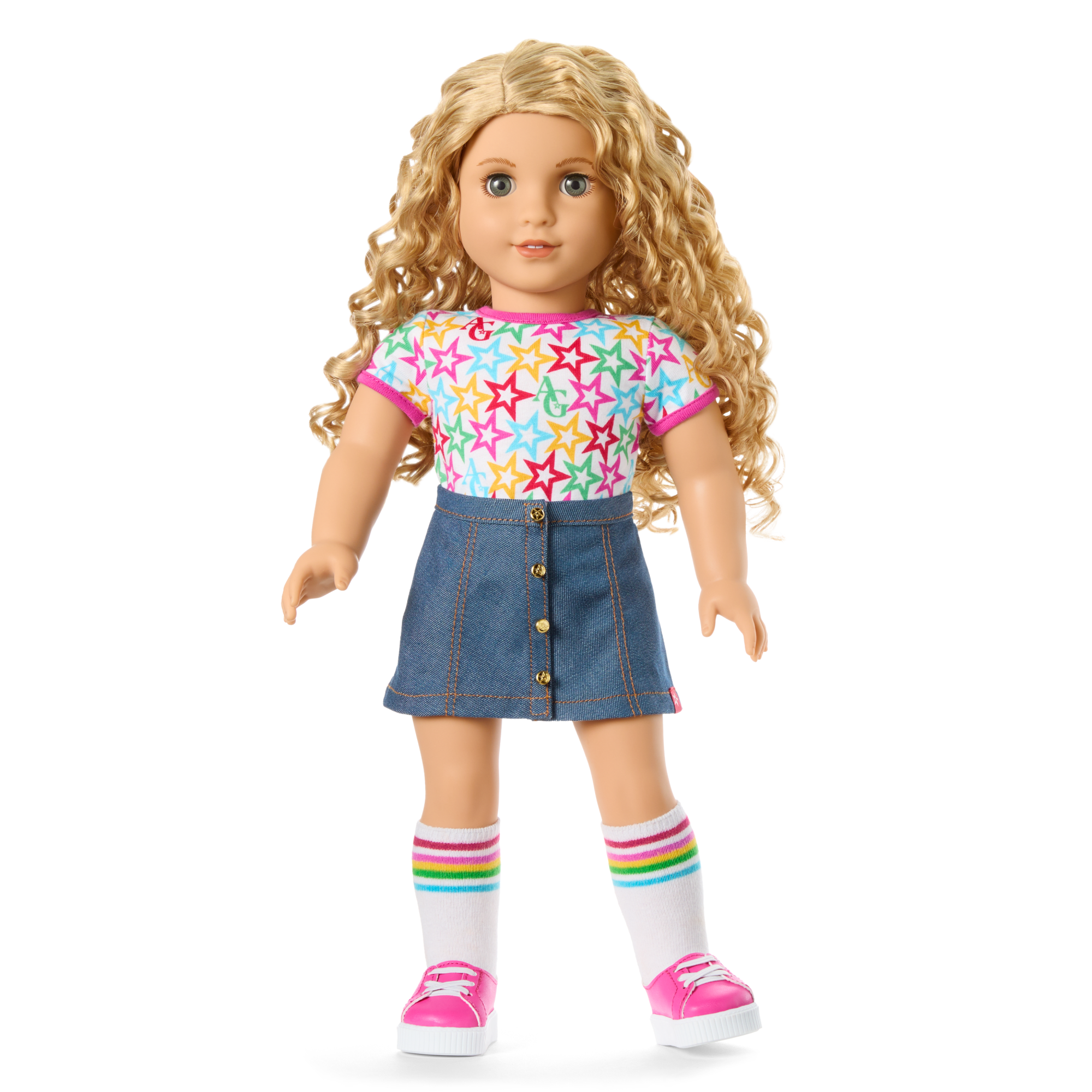 Truly Me™ 18-inch Doll #115 with curly blonde hair A3