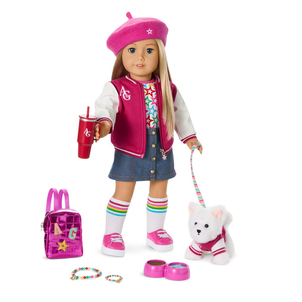 Truly Me™ 18-inch Doll #100 with straight layered blonde hair B7
