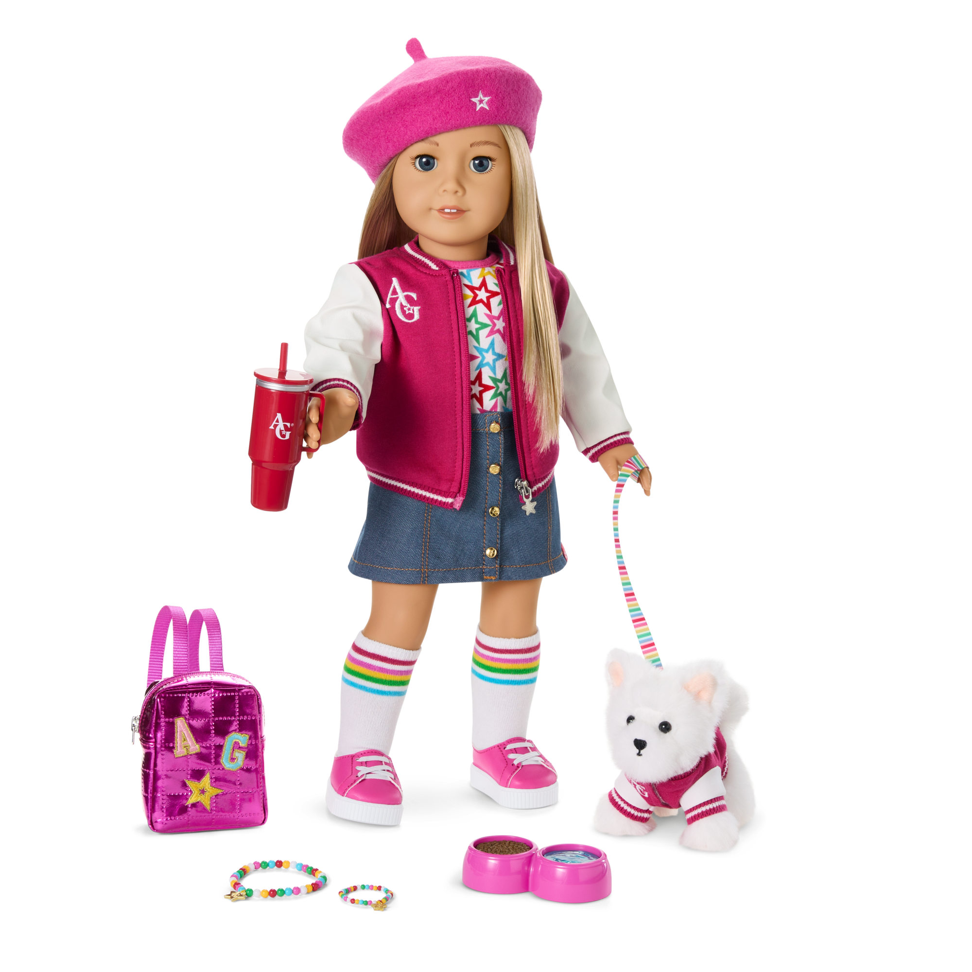 Truly Me™ 18-inch Doll #100 with straight layered blonde hair B7