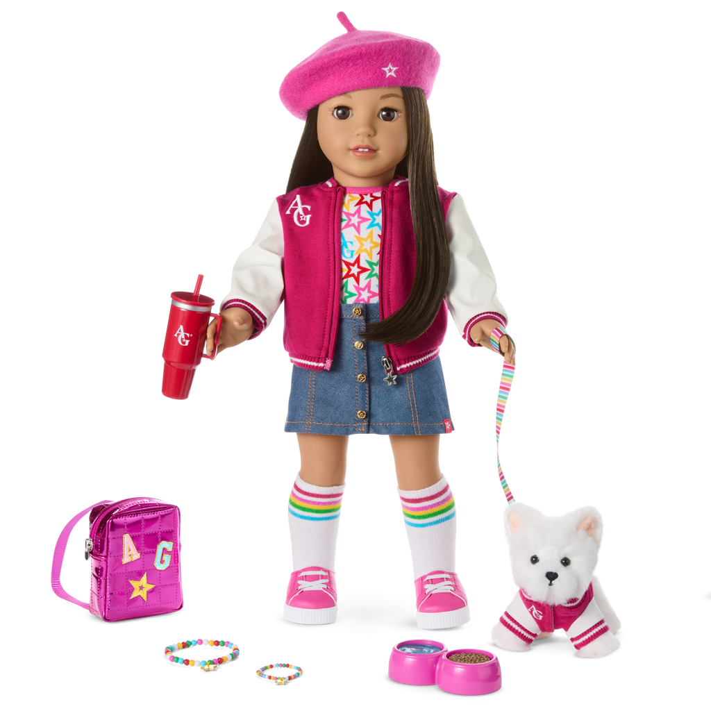 Truly Me™ 18-inch Doll #124 with straight black-brown hair C5