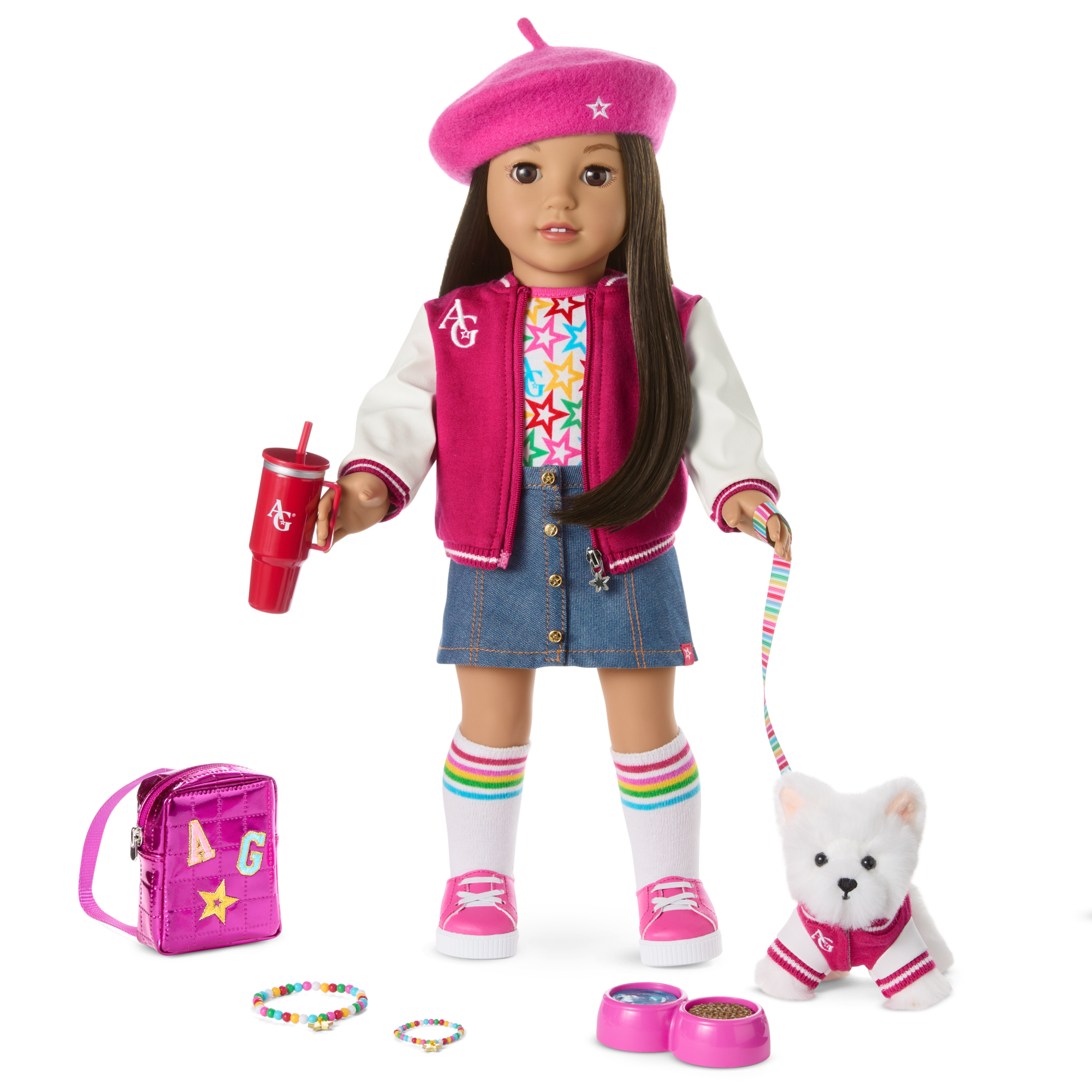 Truly Me™ 18-inch Doll #124 with straight black-brown hair C5