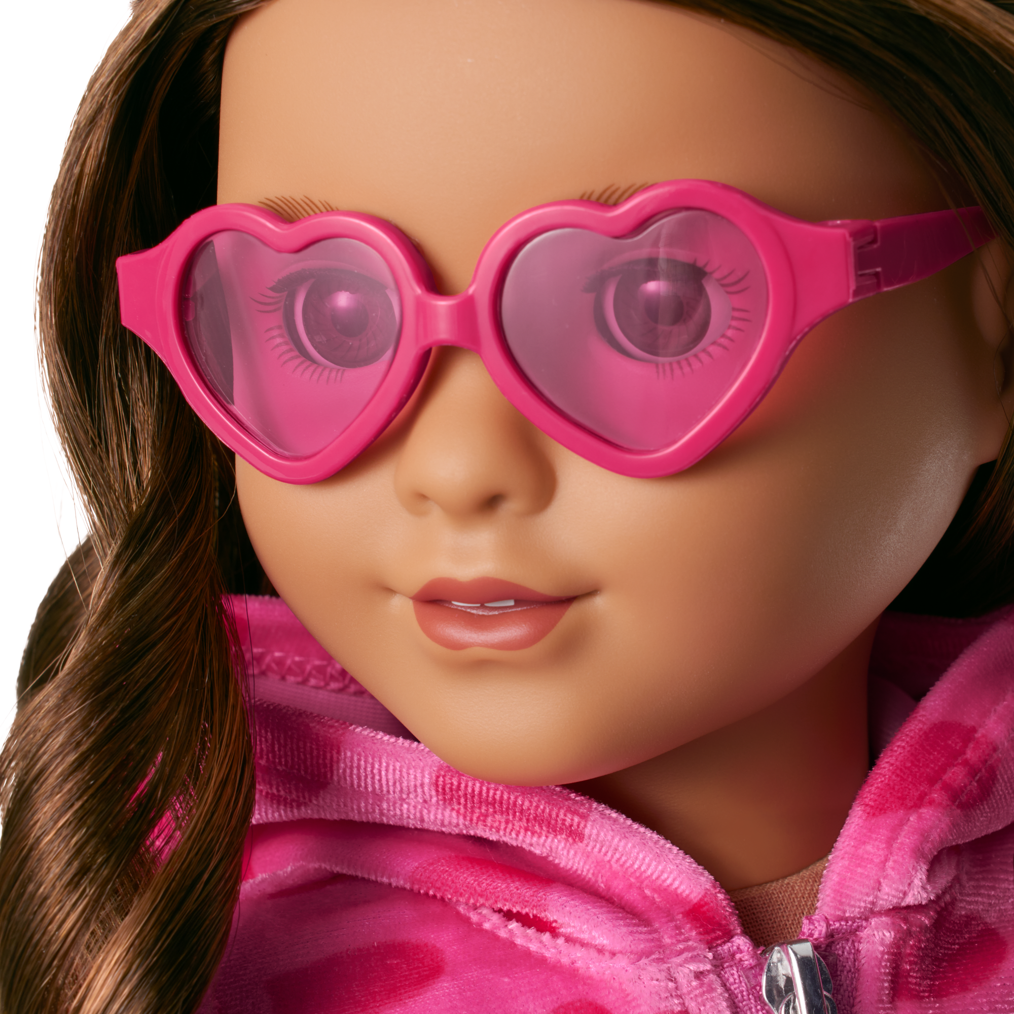 Pink Hearts Hoodie Dress for 18-inch Dolls C8