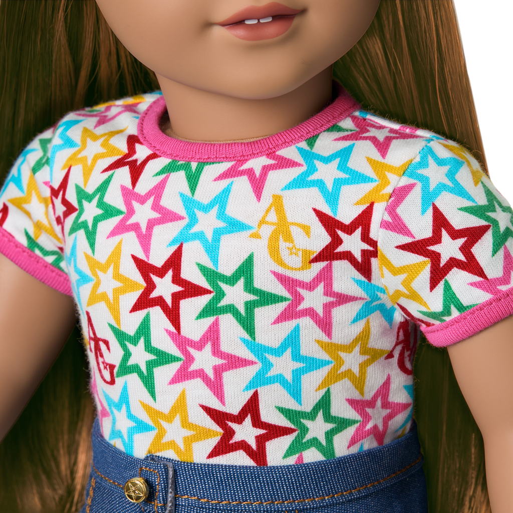 Truly Me™ 18-inch Doll #122 with straight dark-brown hair F2