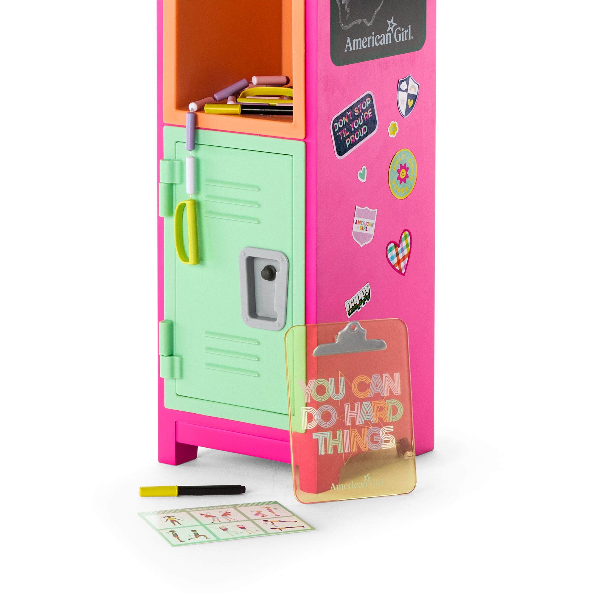 Colorful Cubbies Locker Set for 18-inch Dolls E0