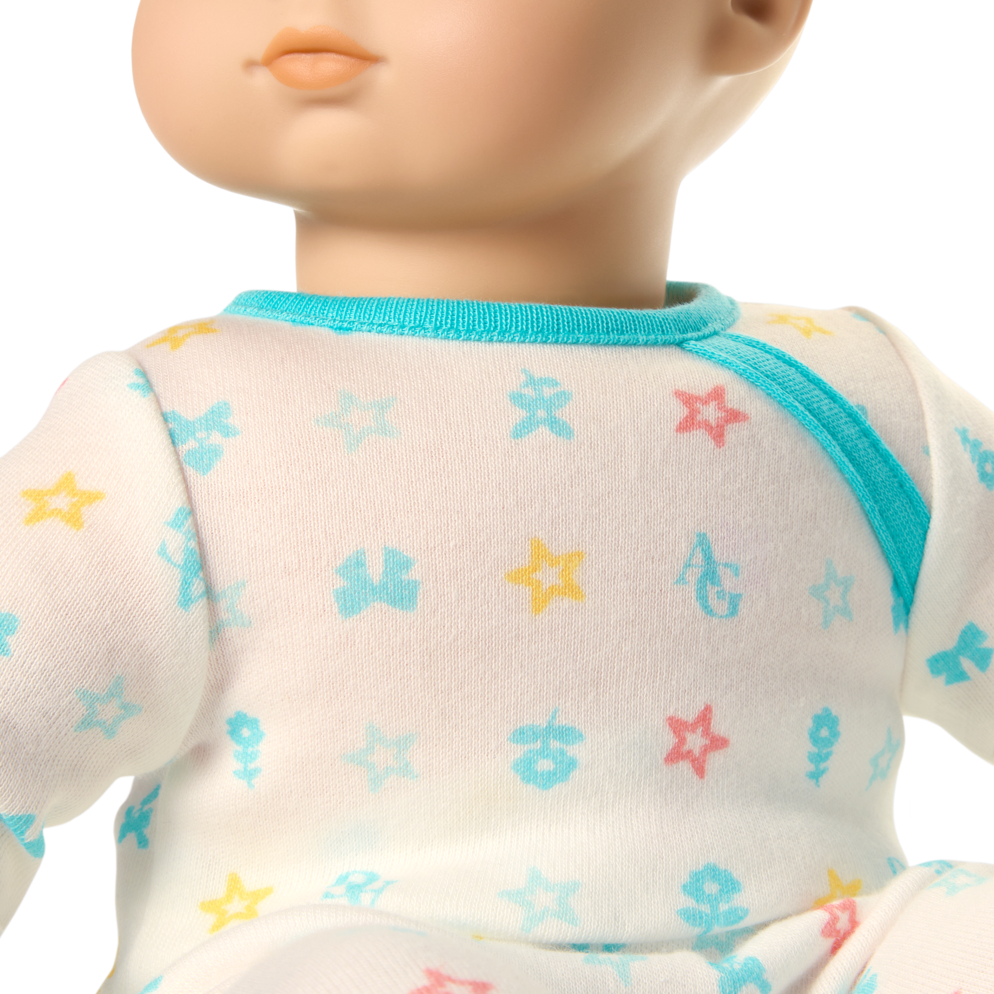 Bitty Baby® Doll #3 with blonde hair in Pastel Blue D7