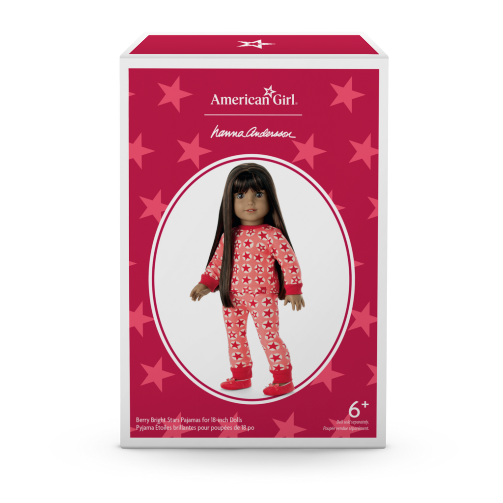 American Girl® x Hanna Andersson Berry Bright Stars Pajamas for 18-inch Dolls C5