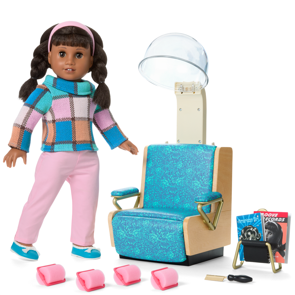 Melody’s™ Salon Chair & Accessories for 18-inch Dolls (Historical Characters) D3