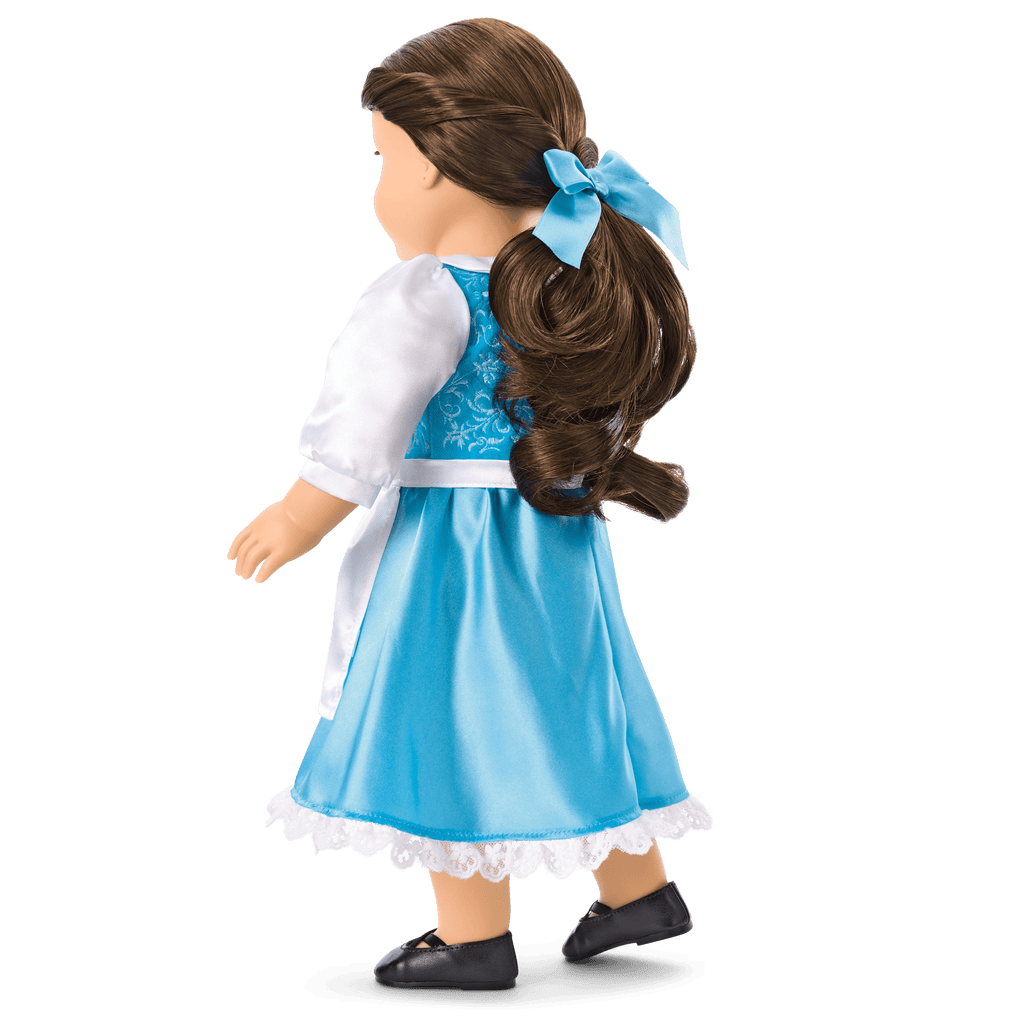 American Girl® Disney Princess Belle Blue Dress, Mrs. Potts, Chip & Accessories for 18-inch Dolls D4