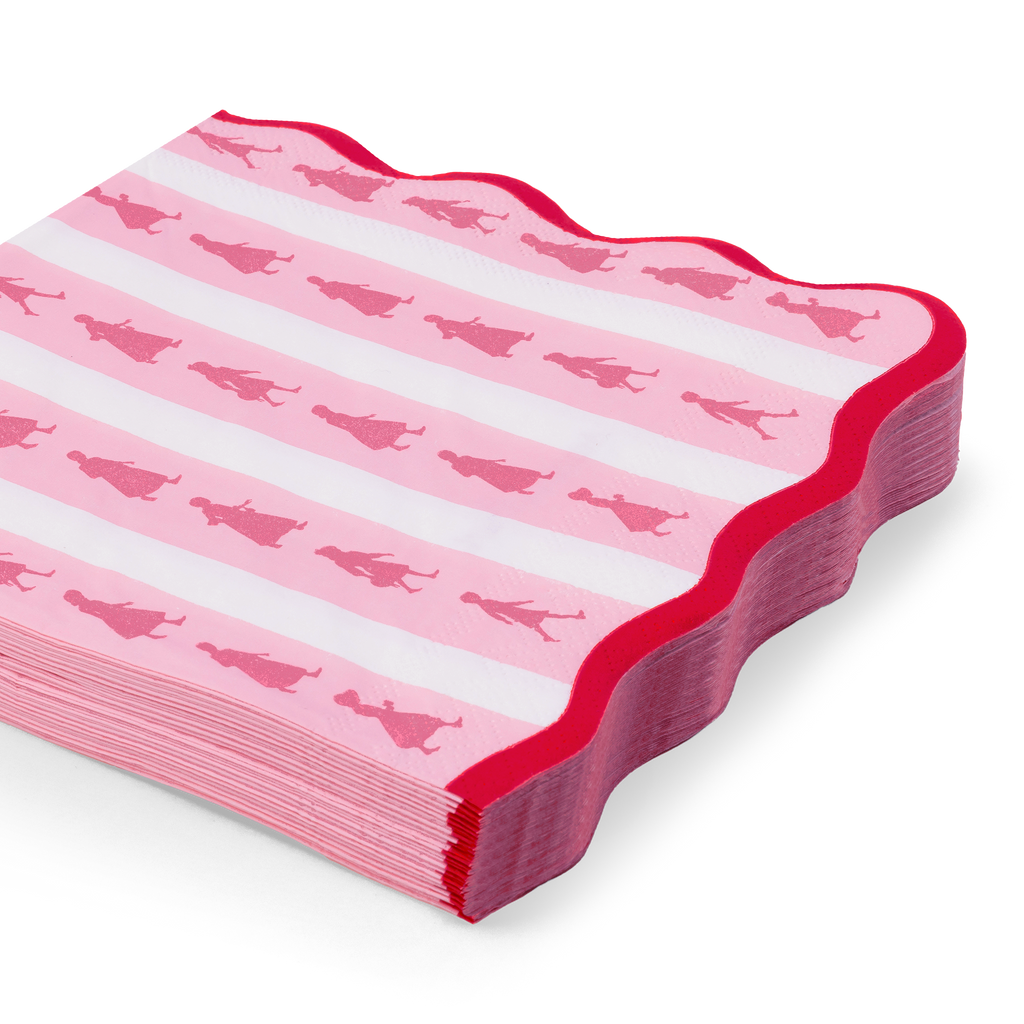 American Girl™ x Bonjour Fête Pink Stripe Large Napkins (Set of 20) E0