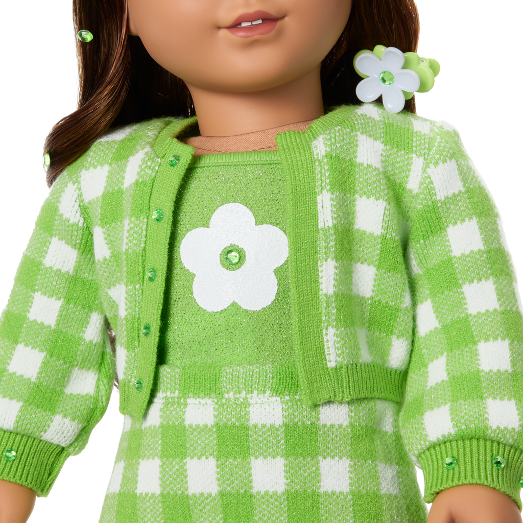 August Peridot Glow Outfit for 18-inch Dolls F6
