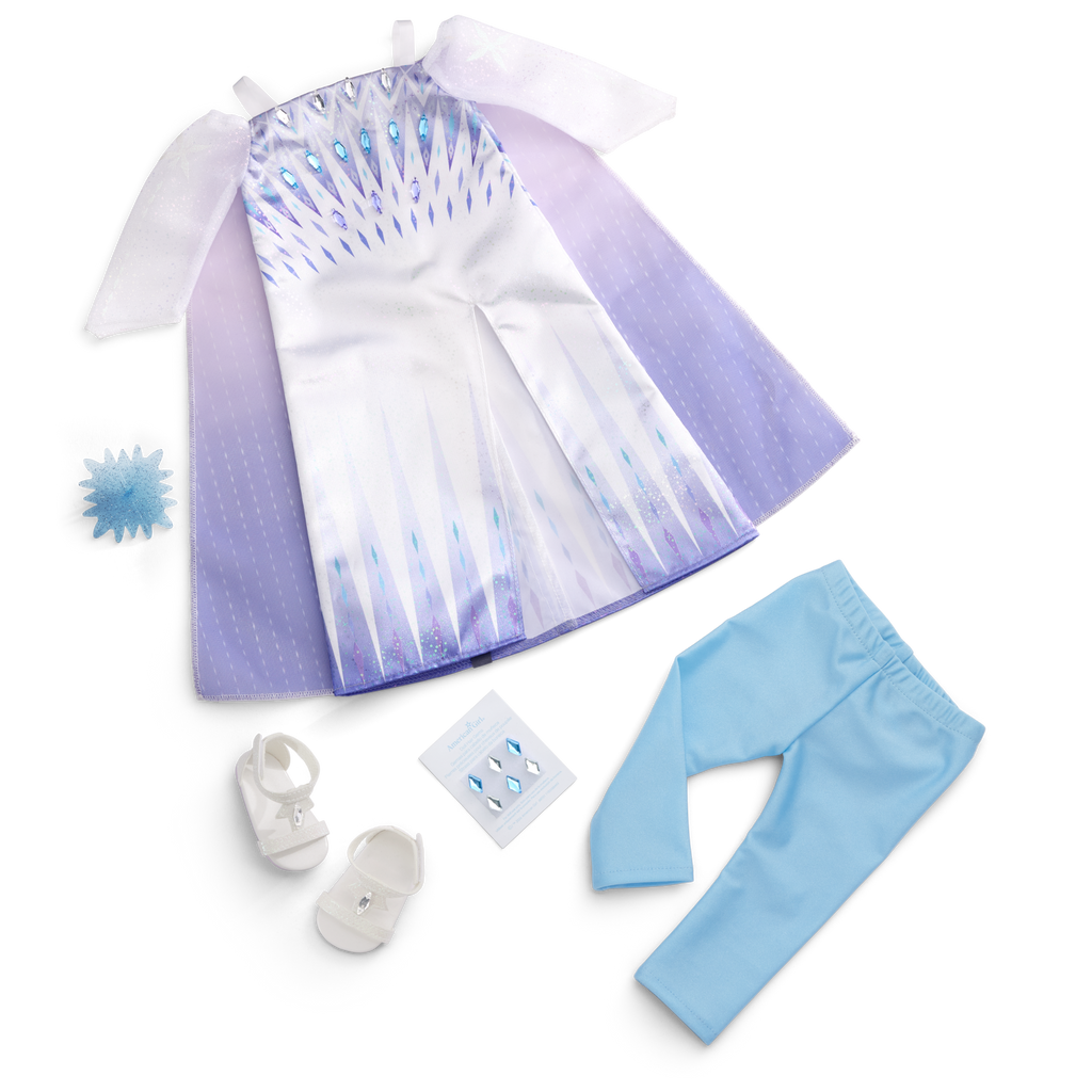 Disney Frozen Snow Queen Elsa Outfit & Accessories for 18-inch Dolls by American Girl® C2