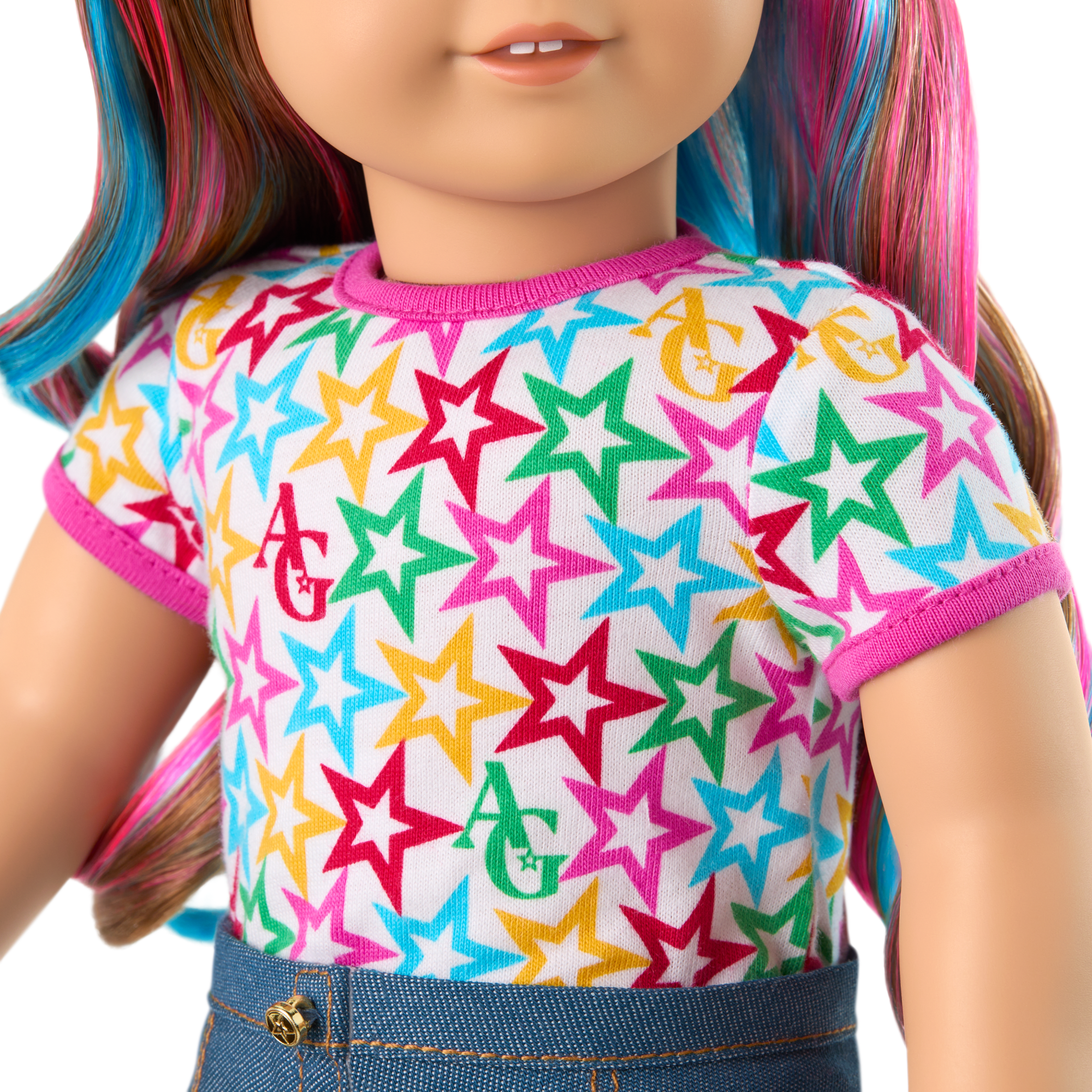 Truly Me™ 18-inch Doll #101 with wavy caramel hair C1