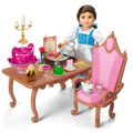 Disney Princess Belle Enchanted Castle Dining Set, Blue Dress & Friends Bundle for 18-inch Dolls C5