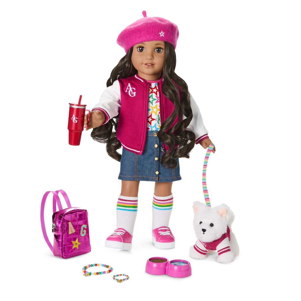 Truly Me™ 18-inch Doll #108 with curly black-brown hair B5