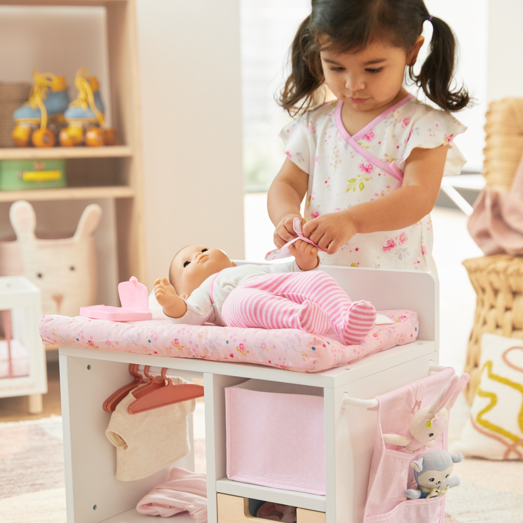 Dots & Blooms Changing Table with Storage A7
