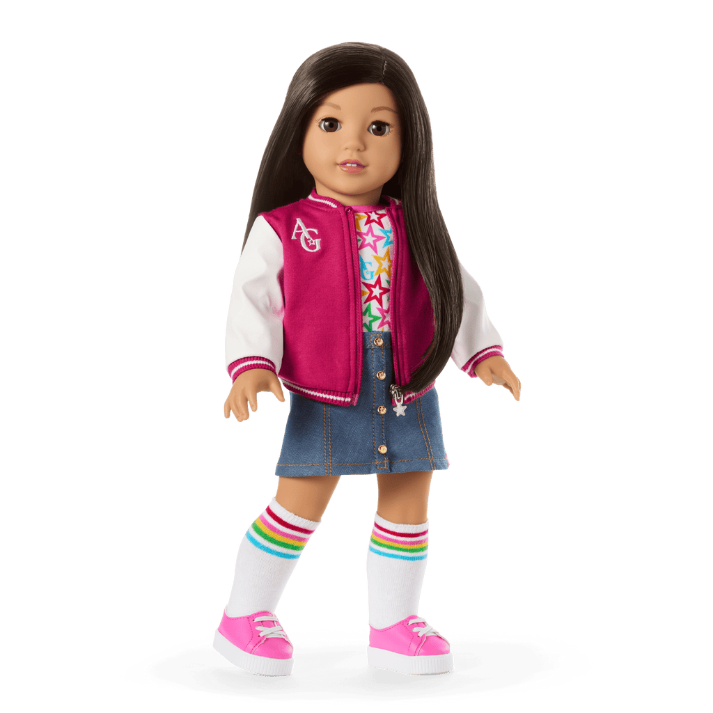 Truly Me™ 18-inch Doll #124 with straight black-brown hair C5