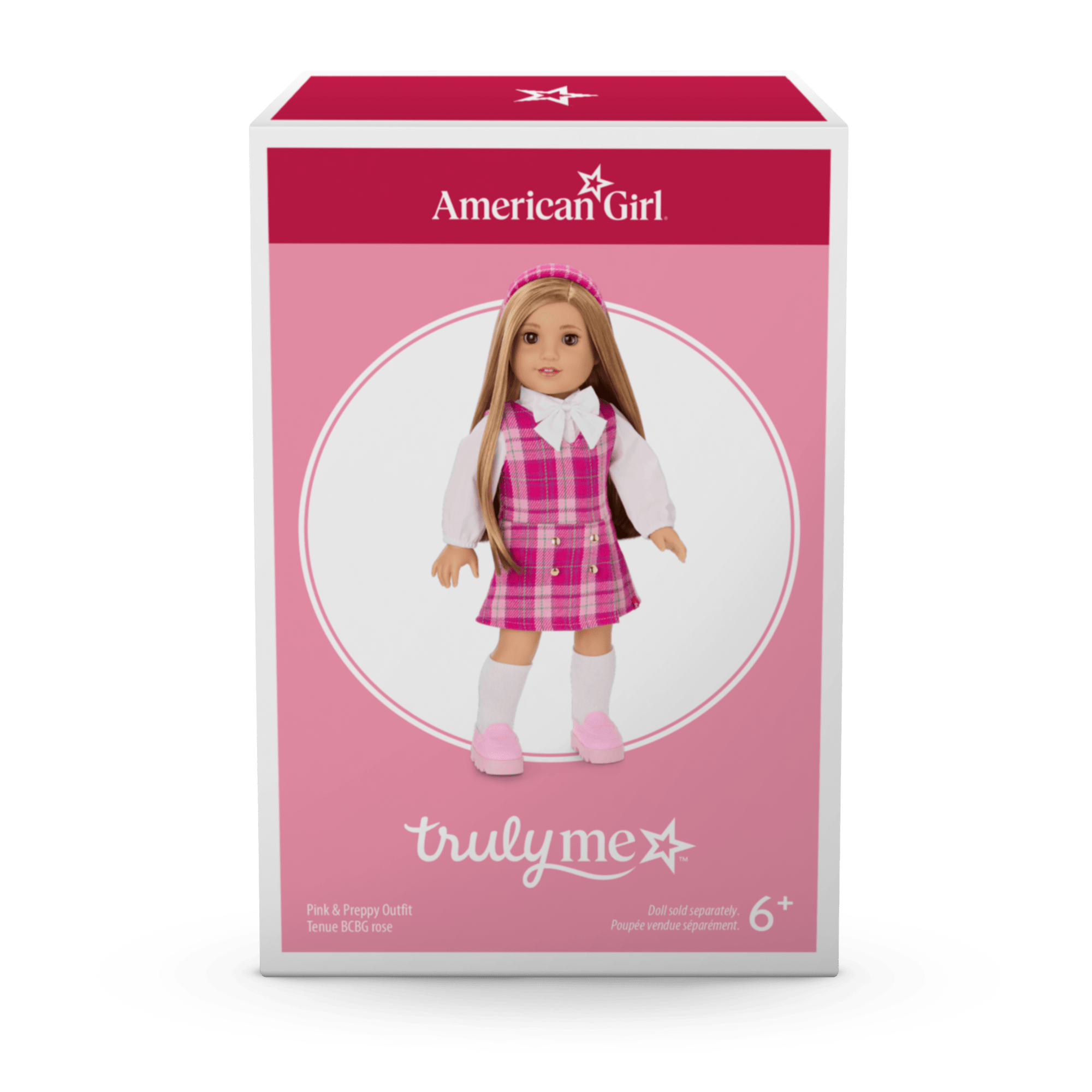 Pink & Preppy Outfit for 18-inch Dolls F6