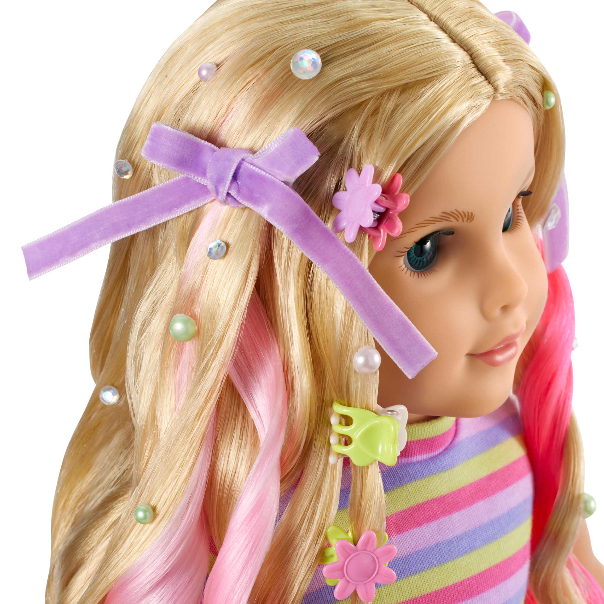 Long Hair Looks™ by Truly Me™ 18-inch Doll #133 & hair accessories E0