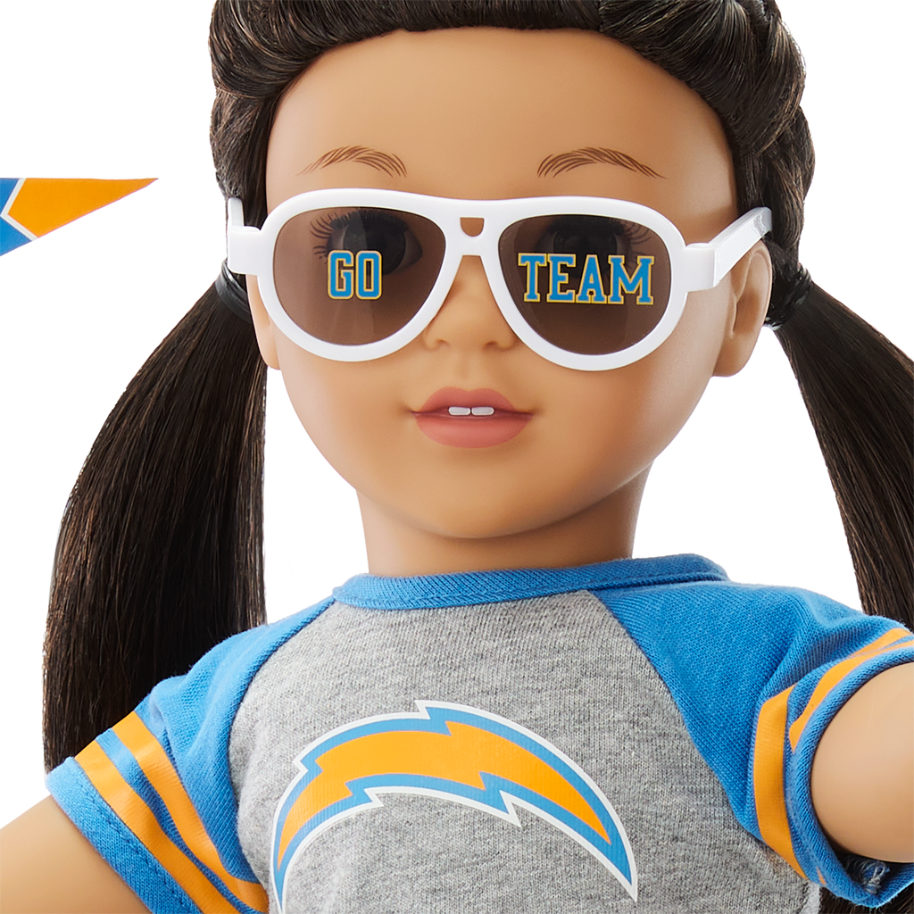 American Girl® x NFL Los Angeles Chargers Fan Outfit & Accessories for 18-inch Dolls F9