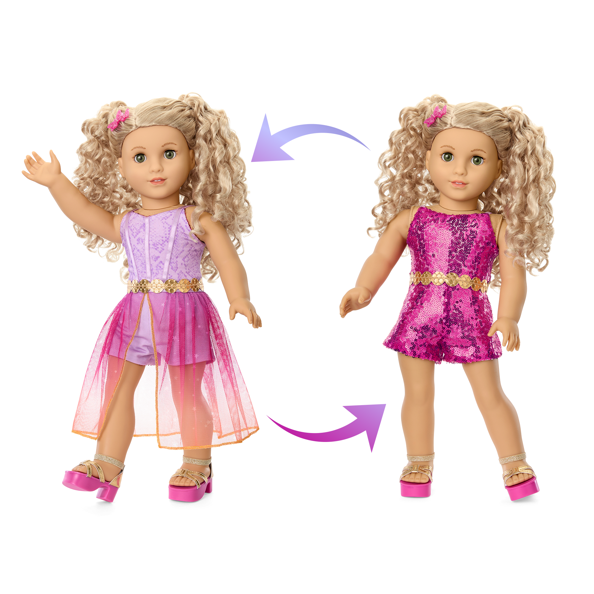 Glam Sparkly Concert Outfit for 18-inch Dolls B6