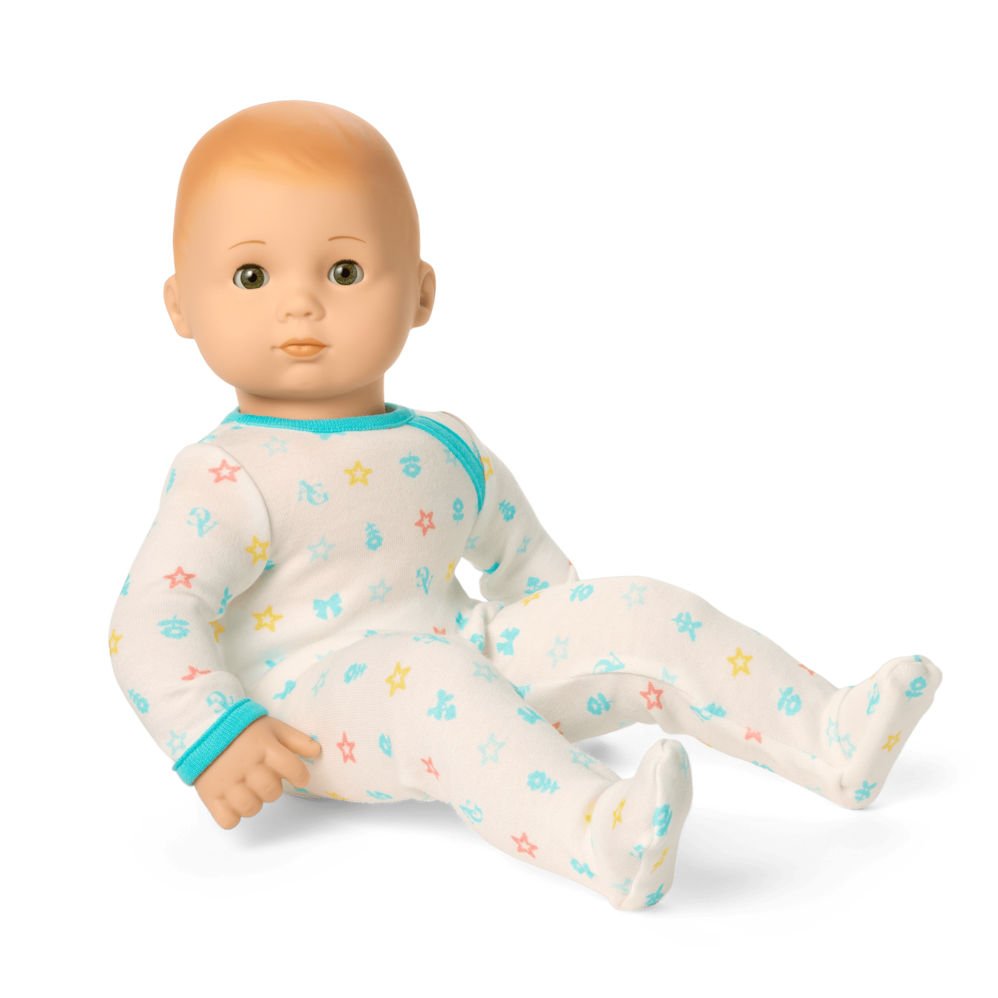 Bitty Baby® Doll #6 with red hair in Pastel Blue E8