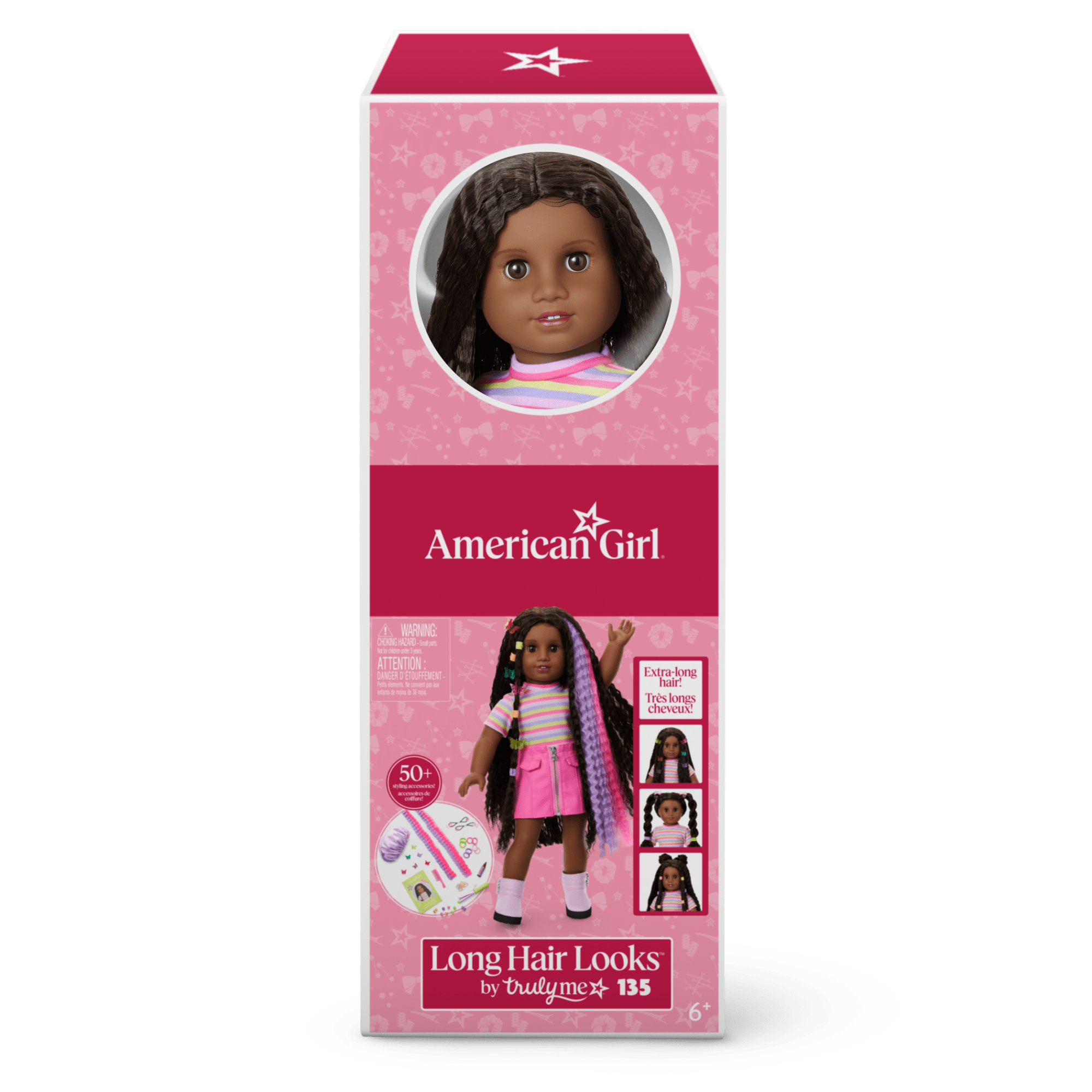 Long Hair Looks™ by Truly Me™ 18-inch Doll #135 & hair accessories E9
