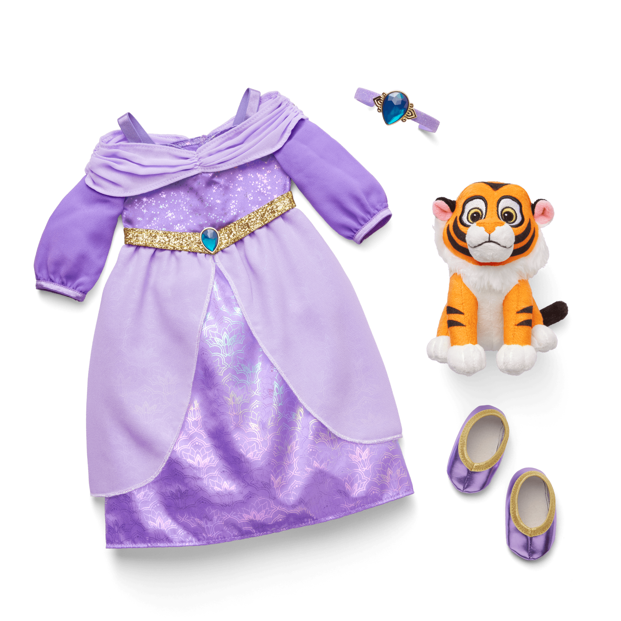 Disney Princess Jasmine Formal Dress, Baby Rajah & Accessories for 18-inch Dolls by American Girl® F9