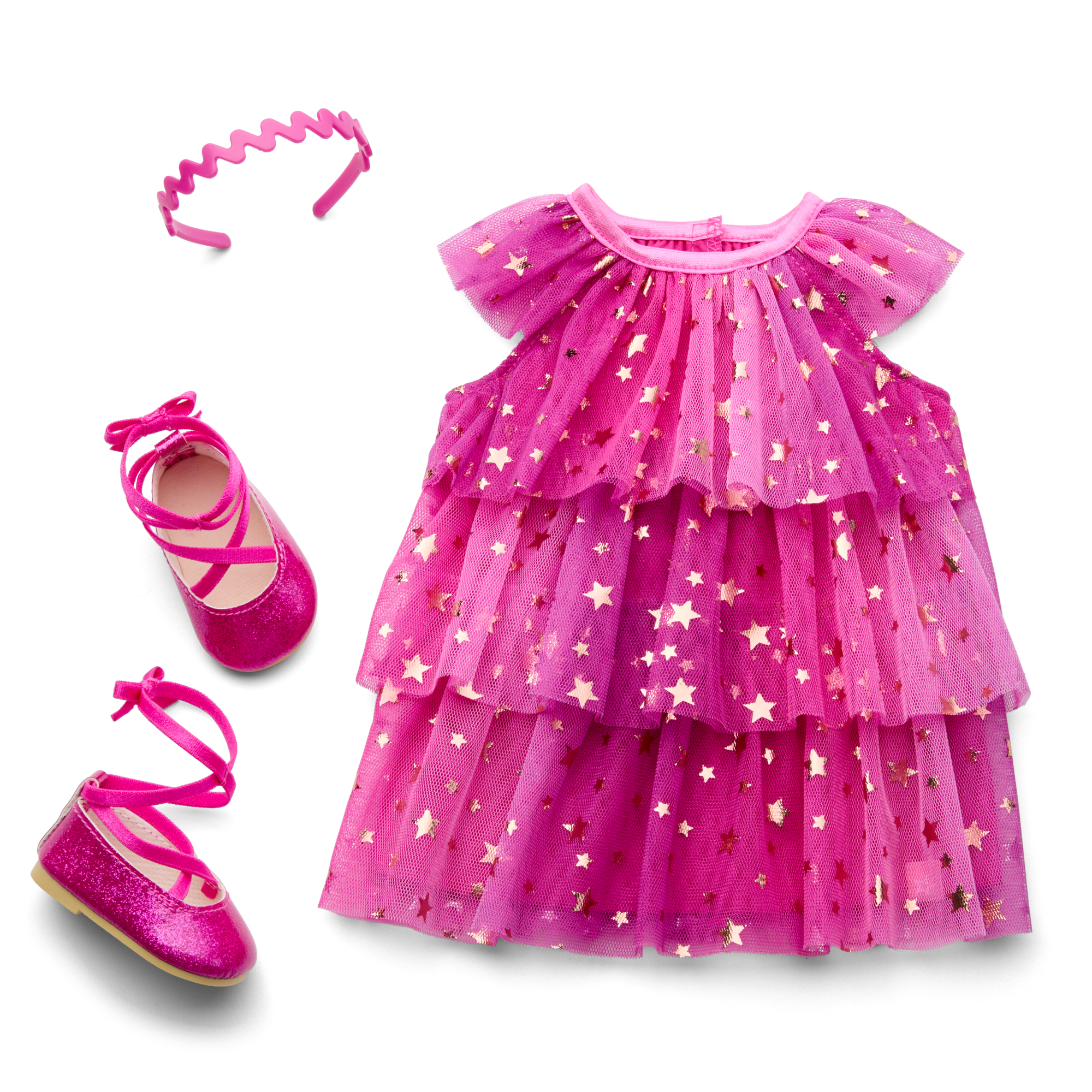 Pink Party-Ready Dress for 18-inch Dolls D5