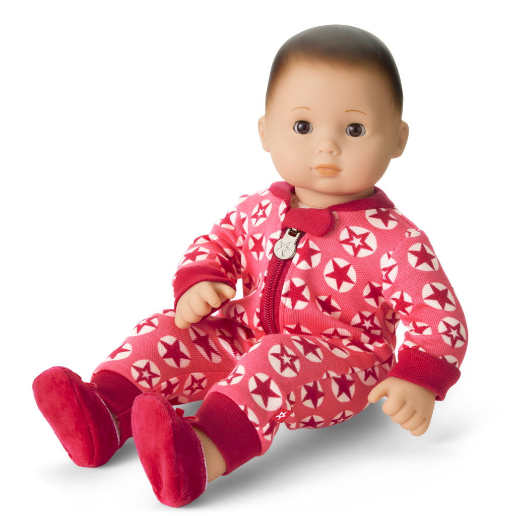 American Girl® x Hanna Andersson Berry Bright Stars Pajamas for Bitty Baby® Dolls B8